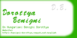 dorottya benigni business card